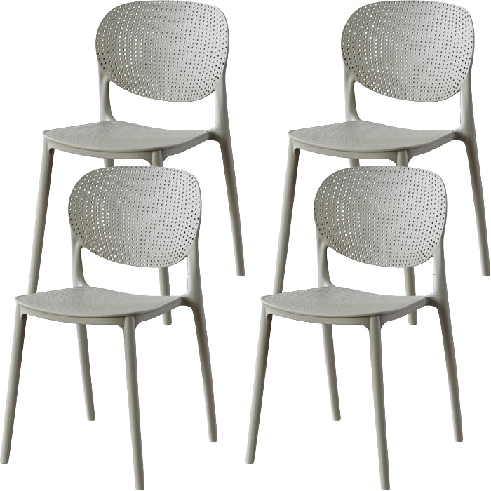Contemporary Style Open Back Plastic Home Use Dining Side Chair