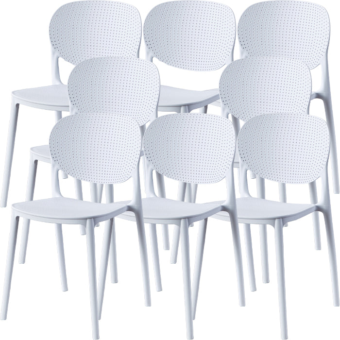 Contemporary Style Open Back Plastic Home Use Dining Side Chair