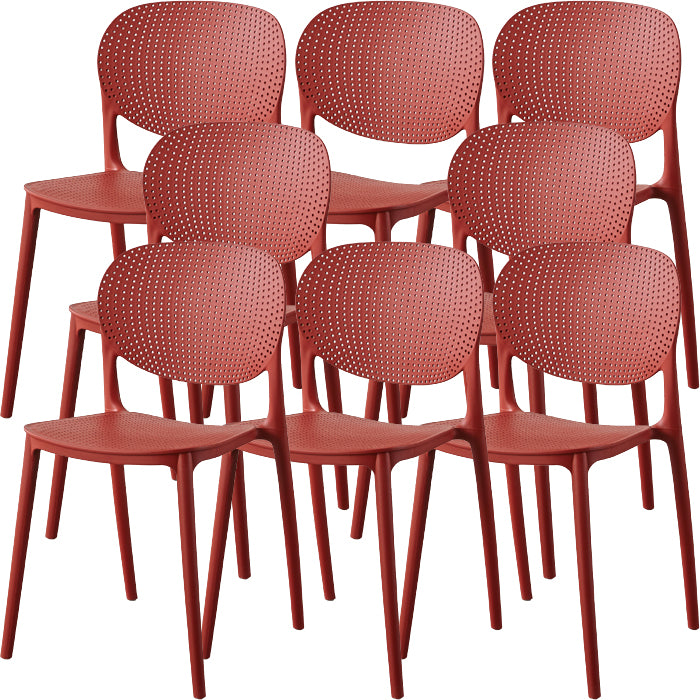 Contemporary Style Open Back Plastic Home Use Dining Side Chair