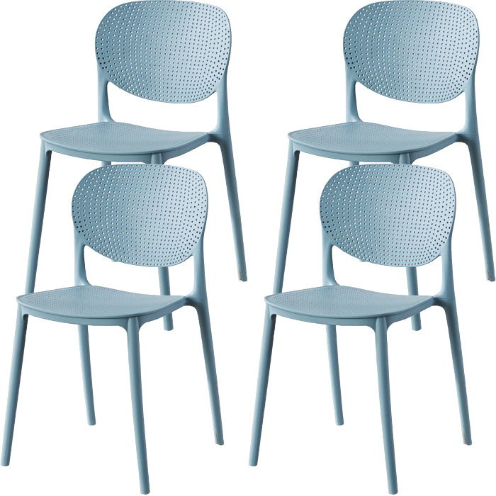 Contemporary Style Open Back Plastic Home Use Dining Side Chair