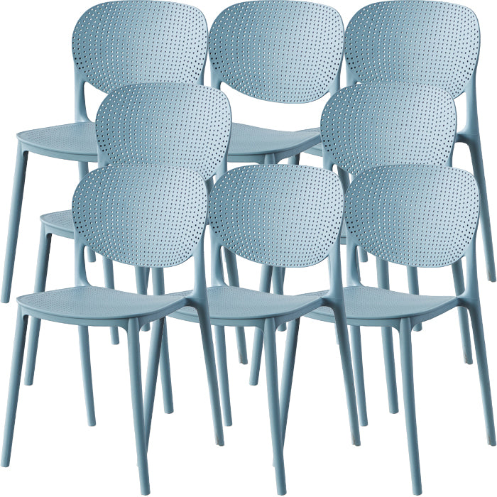 Contemporary Style Open Back Plastic Home Use Dining Side Chair