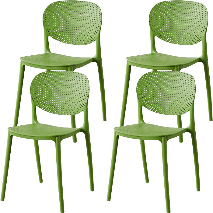 Contemporary Style Open Back Plastic Home Use Dining Side Chair