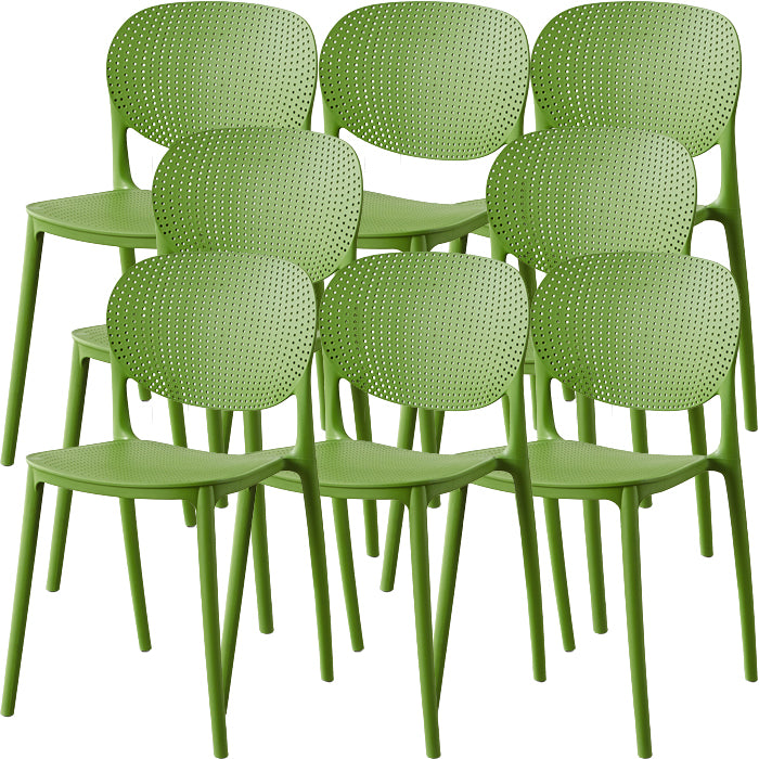 Contemporary Style Open Back Plastic Home Use Dining Side Chair