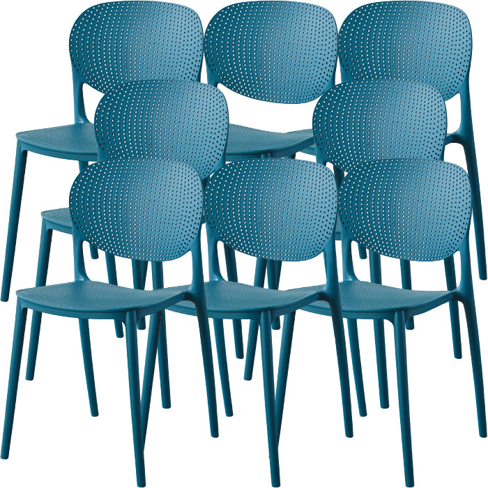 Contemporary Style Open Back Plastic Home Use Dining Side Chair