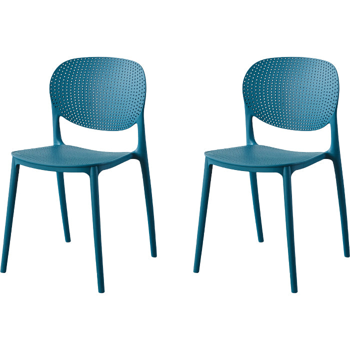 Contemporary Style Open Back Plastic Home Use Dining Side Chair