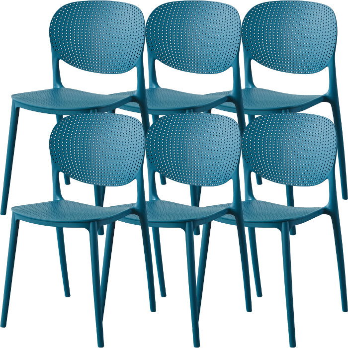 Contemporary Style Open Back Plastic Home Use Dining Side Chair