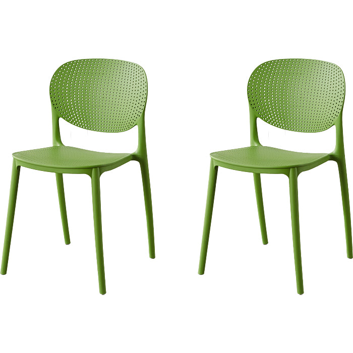 Contemporary Style Open Back Plastic Home Use Dining Side Chair