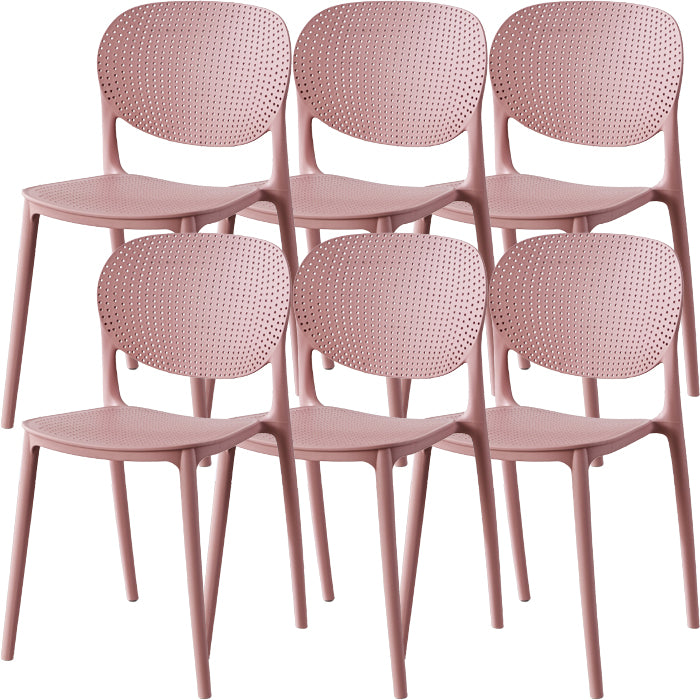 Contemporary Style Open Back Plastic Home Use Dining Side Chair