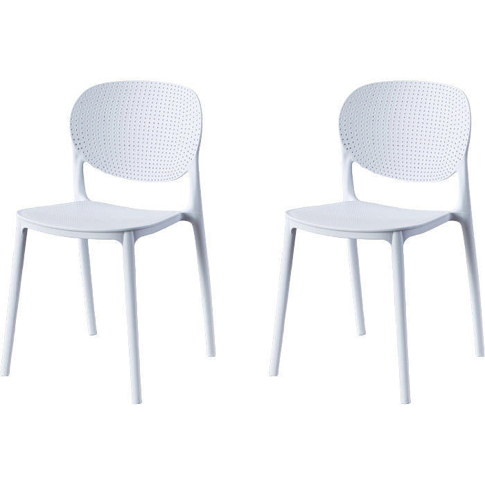 Contemporary Style Open Back Plastic Home Use Dining Side Chair