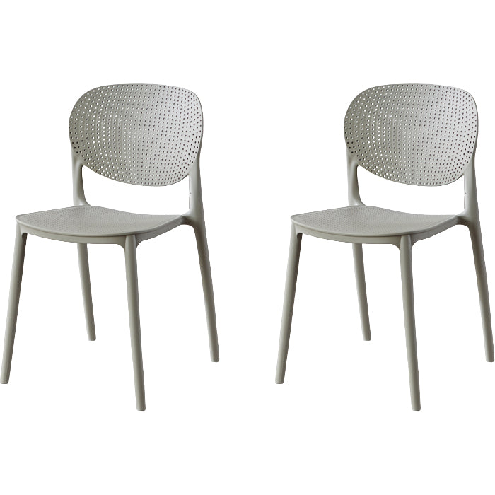 Contemporary Style Open Back Plastic Home Use Dining Side Chair