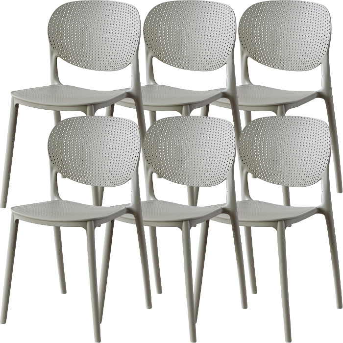 Contemporary Style Open Back Plastic Home Use Dining Side Chair