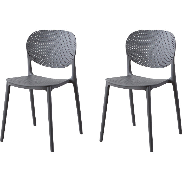 Contemporary Style Open Back Plastic Home Use Dining Side Chair