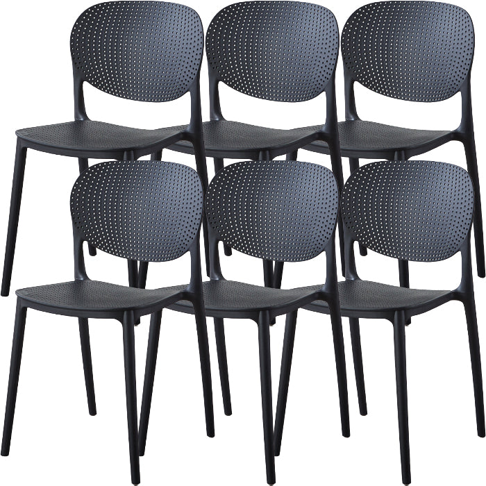 Contemporary Style Open Back Plastic Home Use Dining Side Chair