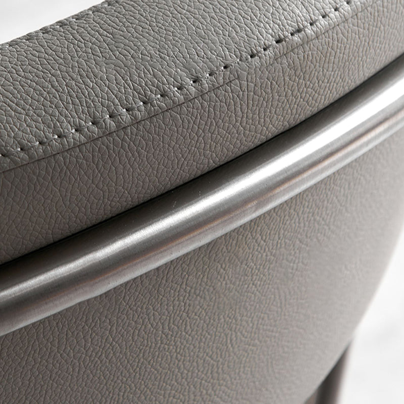 Modern Style Adjustable Backrest High Stool with Leather Cushion