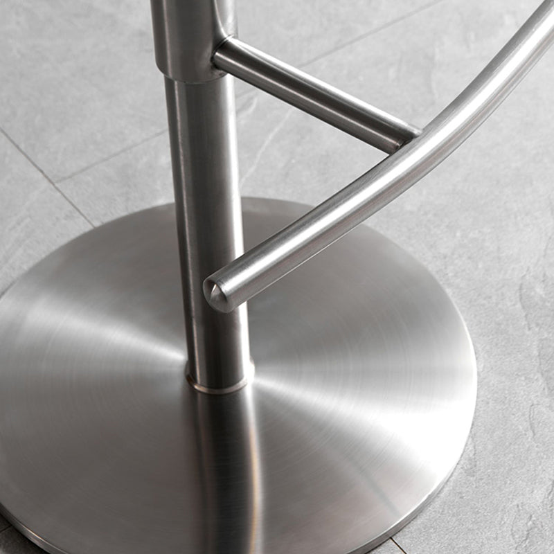 Modern Style Adjustable Backrest High Stool with Leather Cushion