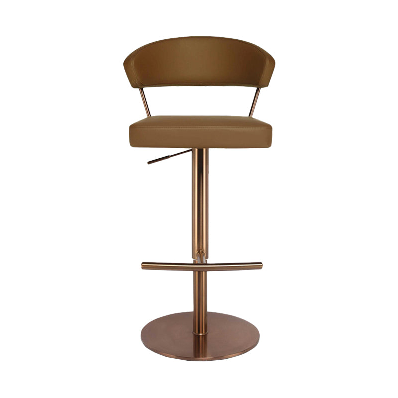 Modern Style Adjustable Backrest High Stool with Leather Cushion