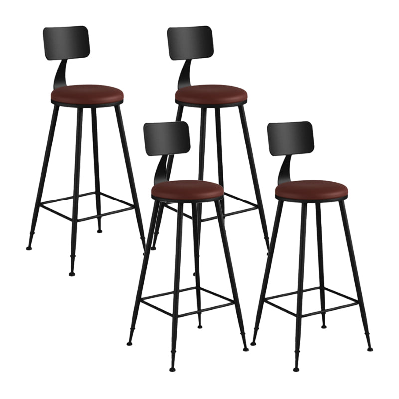 Armless Counter Height Stools with Footrest, Contemporary for Bristol