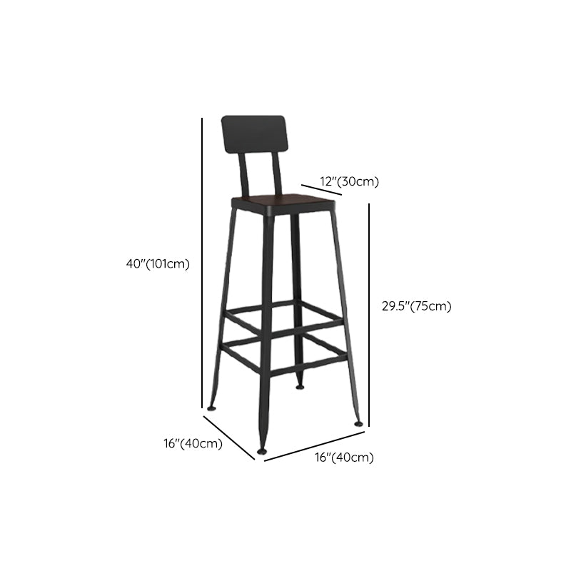 Armless Counter Height Stools with Footrest, Contemporary for Bristol