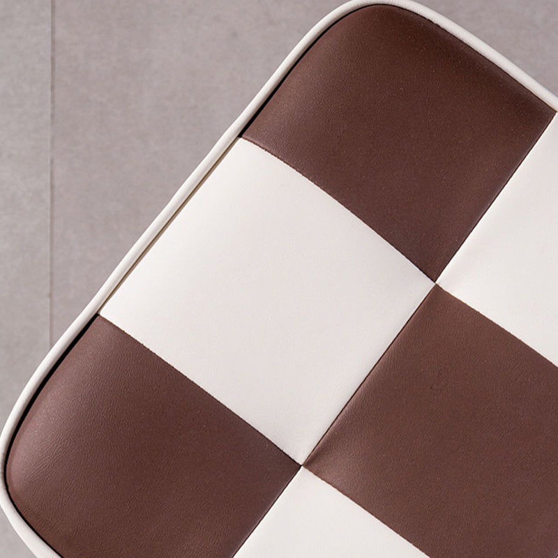 Modern Adjustable Backrest Counter High Stool with Leather Cushion