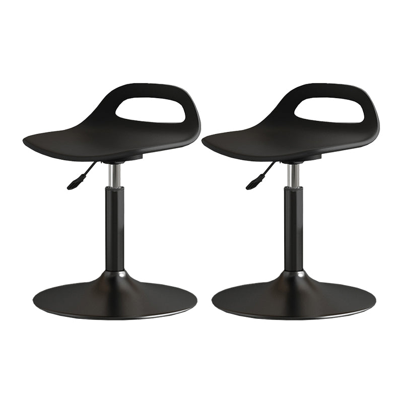 Modern Adjustable Height Swivel Low Back Bar Stool with Footrest