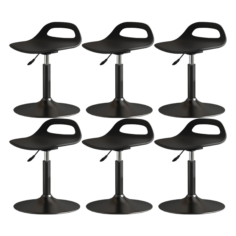 Modern Adjustable Height Swivel Low Back Bar Stool with Footrest