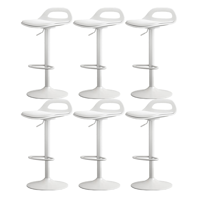 Modern Adjustable Height Swivel Low Back Bar Stool with Footrest