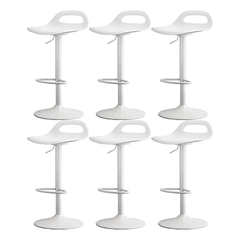 Modern Adjustable Height Swivel Low Back Bar Stool with Footrest