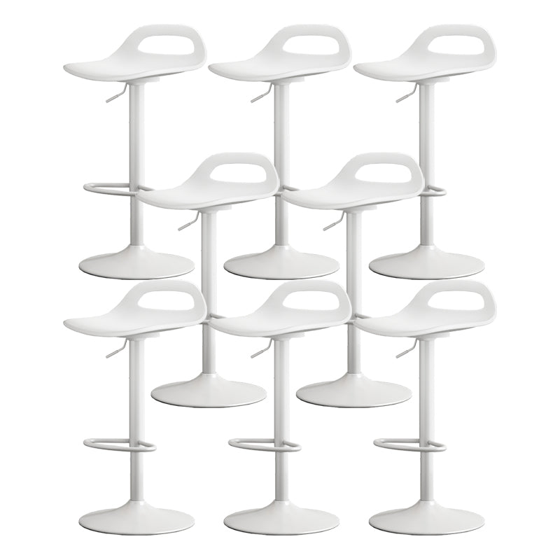 Modern Adjustable Height Swivel Low Back Bar Stool with Footrest