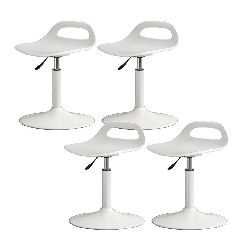 Modern Adjustable Height Swivel Low Back Bar Stool with Footrest