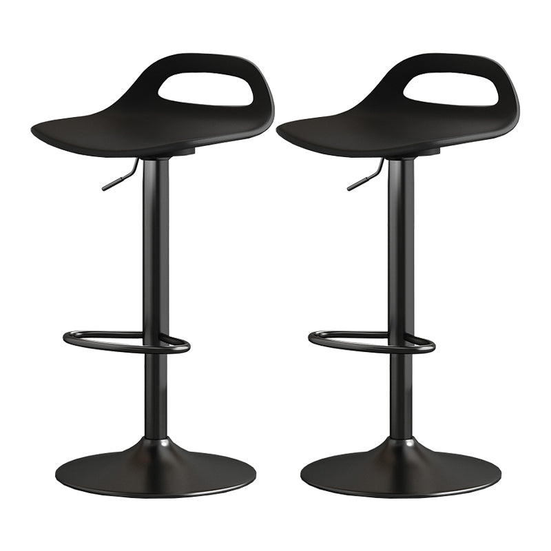 Modern Adjustable Height Swivel Low Back Bar Stool with Footrest
