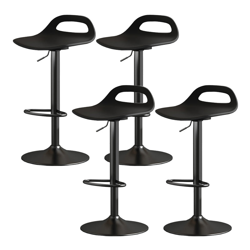 Modern Adjustable Height Swivel Low Back Bar Stool with Footrest