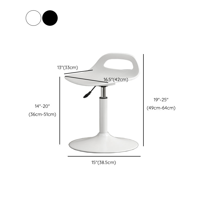 Modern Adjustable Height Swivel Low Back Bar Stool with Footrest