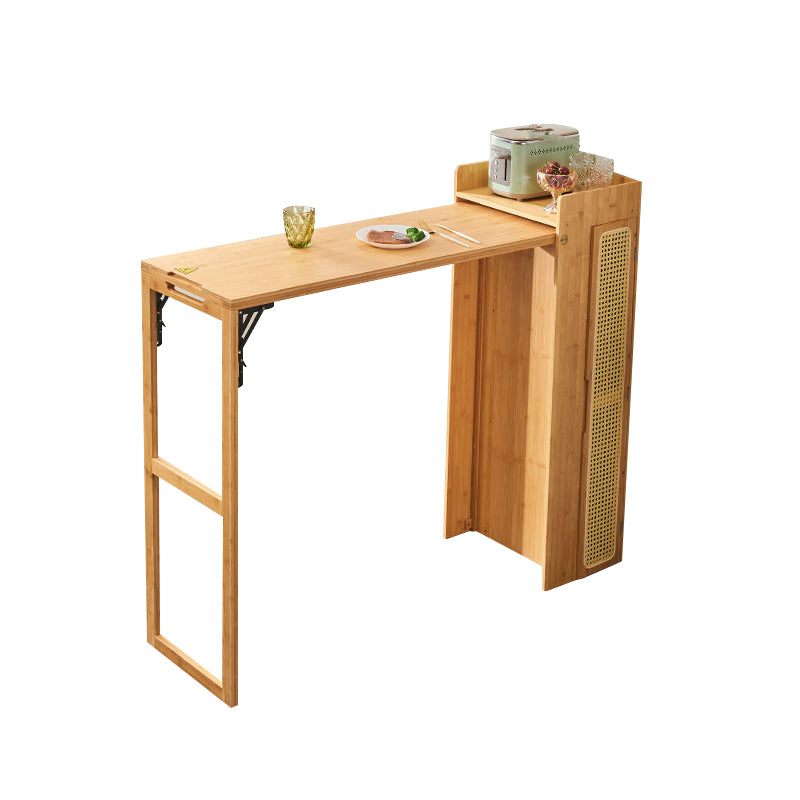 1/3 Pieces Modern Rectangle Wooden Pub Table with High Stools