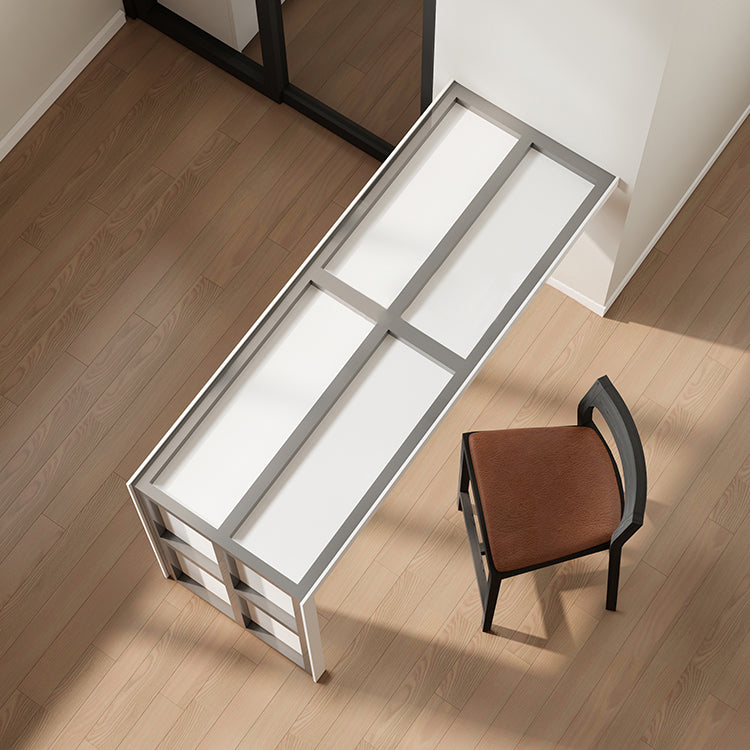 Modern White Sintered Stone Dining Bar Table for Kitchen Dining Room