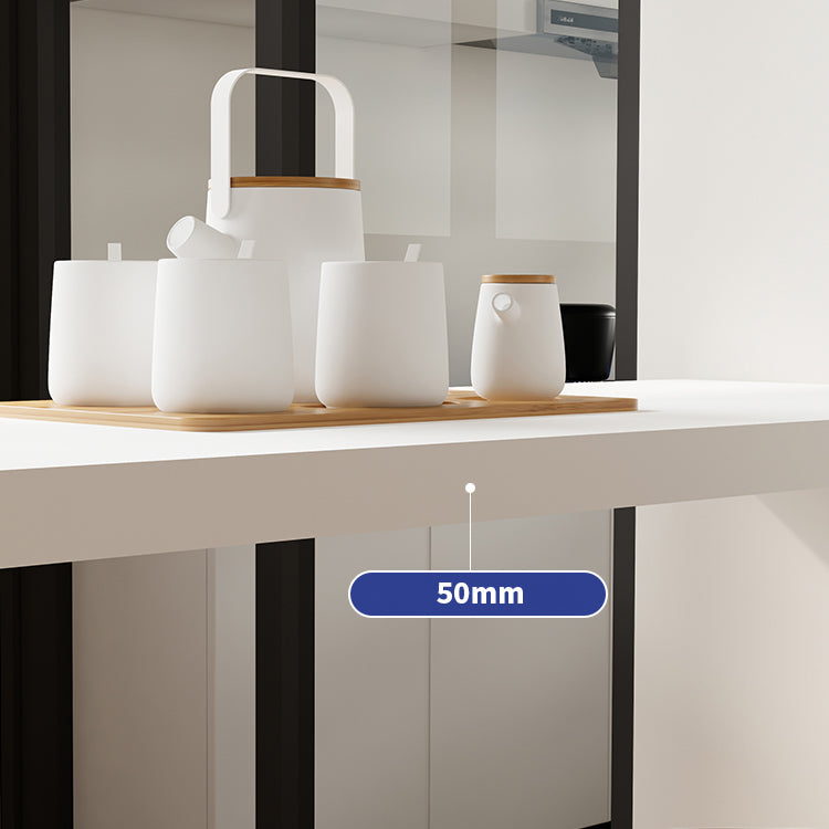 Modern White Sintered Stone Dining Bar Table for Kitchen Dining Room