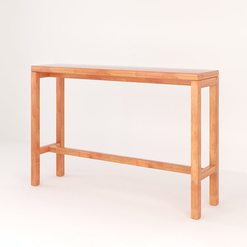 Modern Dining Room Rectangle Trestle Solid Wood Bar Dining Table