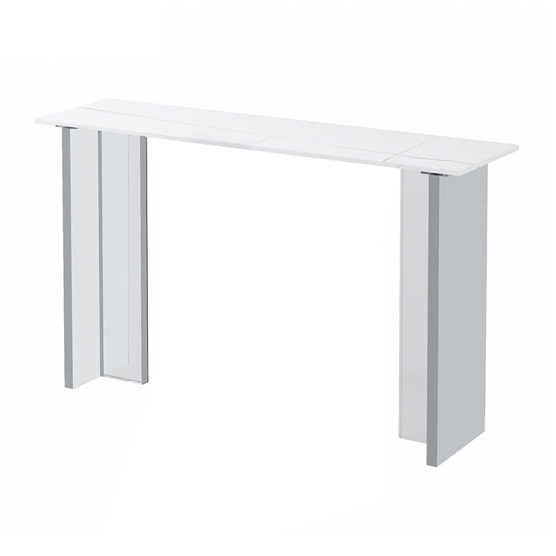Contemporary Sintered Stone Acrylic Base Bar Table for Kitchen Dining Room