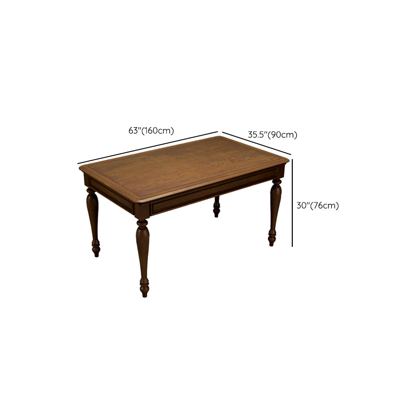 Rustic Style Solid Wood Set of 5 Dinette Table with Upholstered Chair