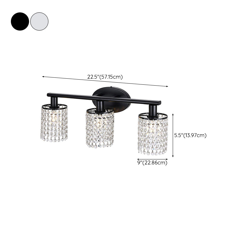 Post Modern Bathroom Vanity Lighting 2 / 3 / 4 - Light Bath Sconce in Black / Sliver