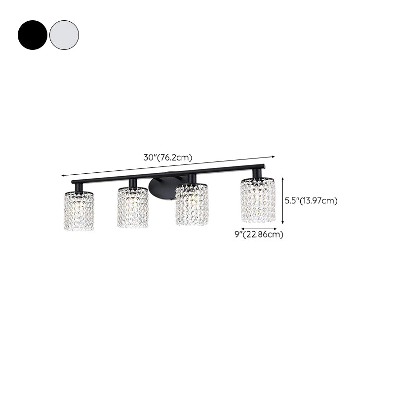 Post Modern Bathroom Vanity Lighting 2 / 3 / 4 - Light Bath Sconce in Black / Sliver