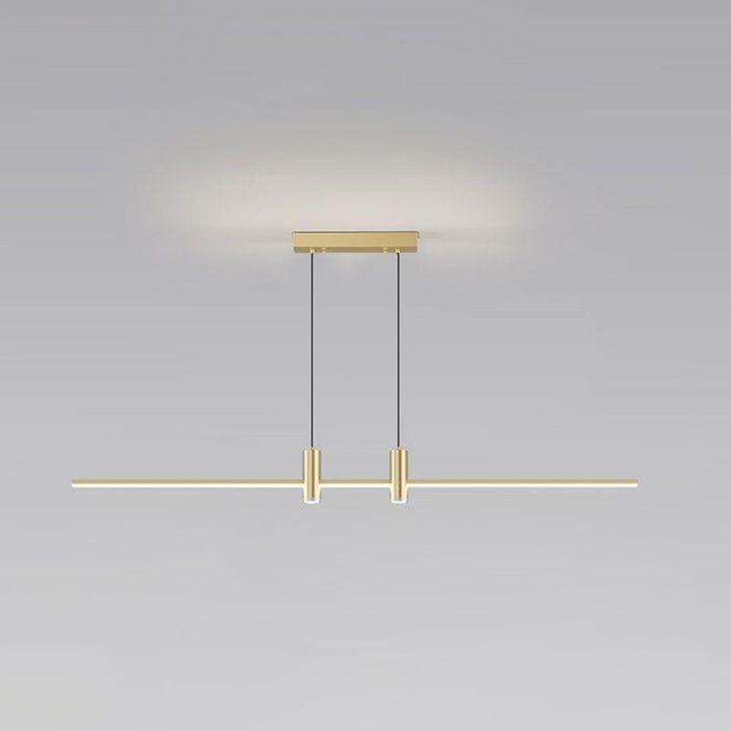 3 Lights Metal Linear Modern Hanging Island Lights for Dining Room