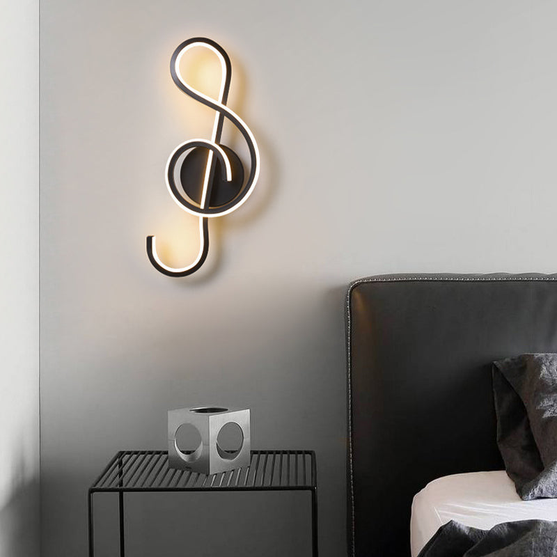 Geometric Wall Light Fixture Modern Metal 1 Light in Black/White