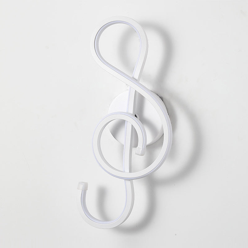 Geometric Wall Light Fixture Modern Metal 1 Light in Black/White