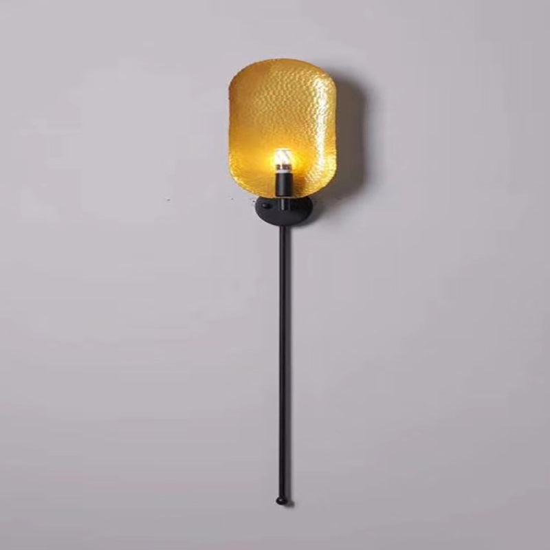 Geometric Wall Lighting Industrial 1-Light in Black for Living Room