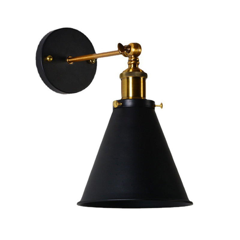 Postmodern Minimalist Wall Light Fixture with Metal Shade for Sitting Room