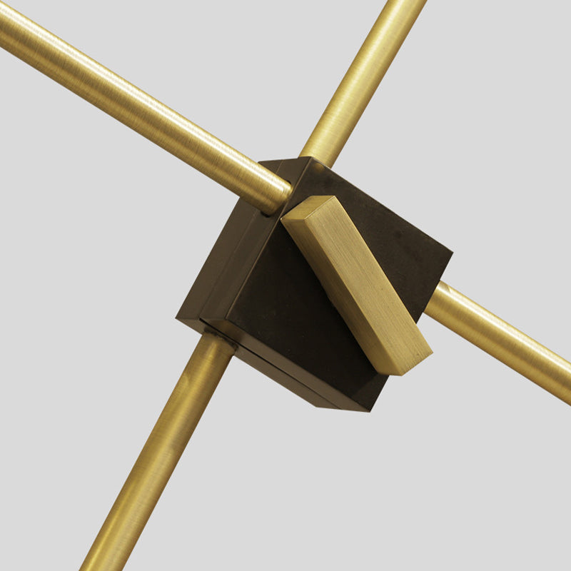 Postmodern Wall Light Fixture with Metallic Shade for Sitting Room