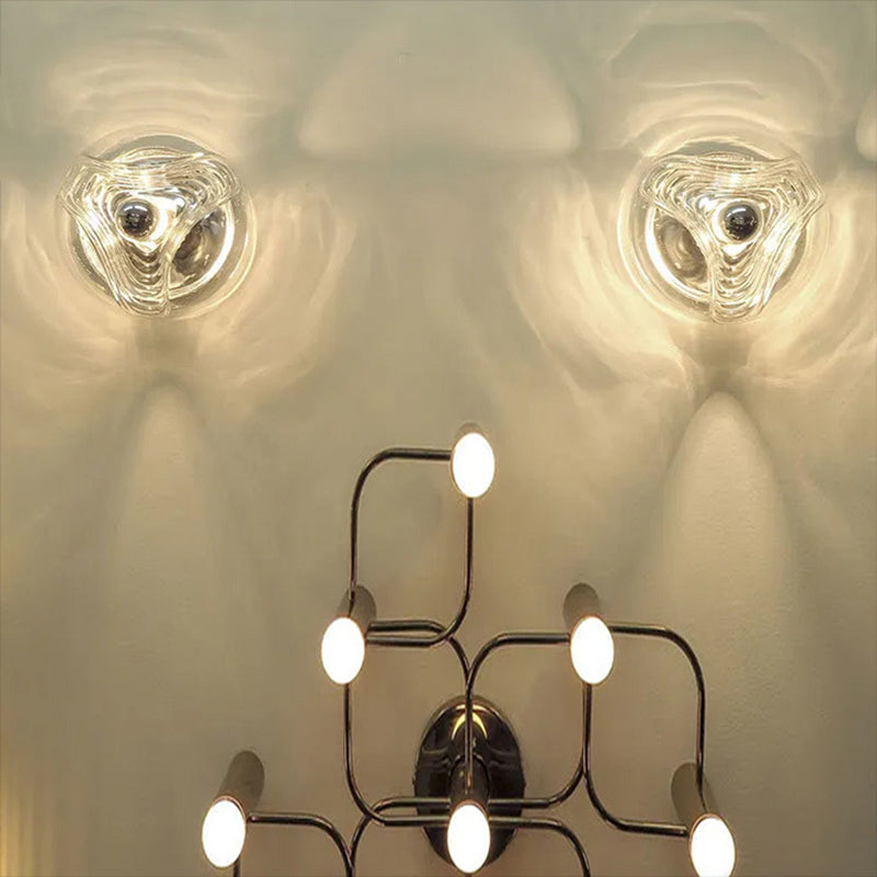Contemporary Glass Shade Wall Lamp 1-Light Wall Sconce Lighting