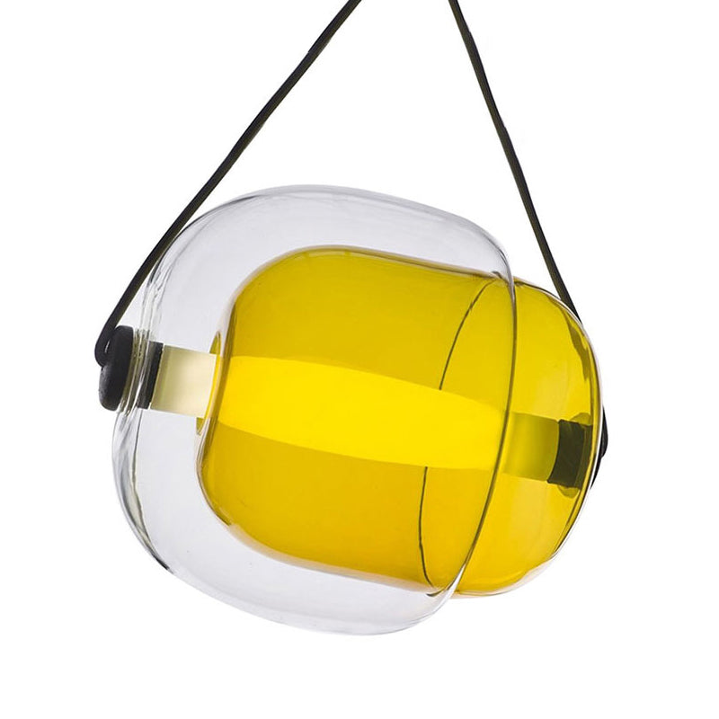 Luz de colgante en forma de caramelo lámpara de techo colgante LED moderno 1 en gris/amarillo/púrpura con cordón