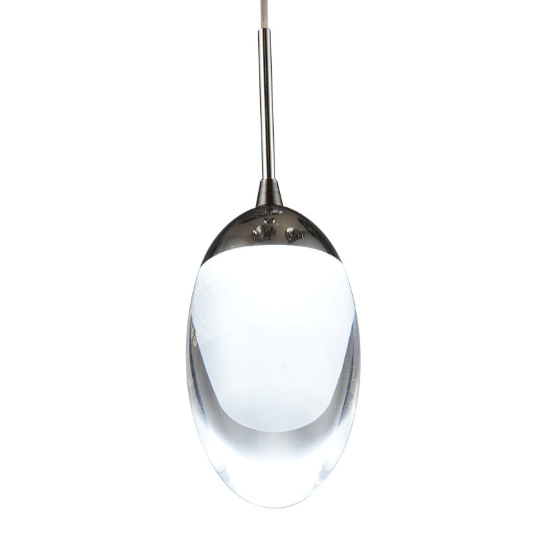 Acrylic Shade Droplet Hanging Light Modern 1 Light Suspension Pendant in Warm/White Light for Dining Room