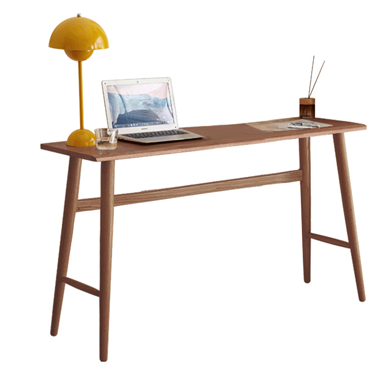 Solid Wood Home Office Desk Contemporary Trestle Base Writing Desk